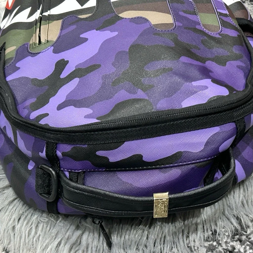Sprayground XTC Purple Mountaineer Paint Art Backpack School Bag Limited Edition